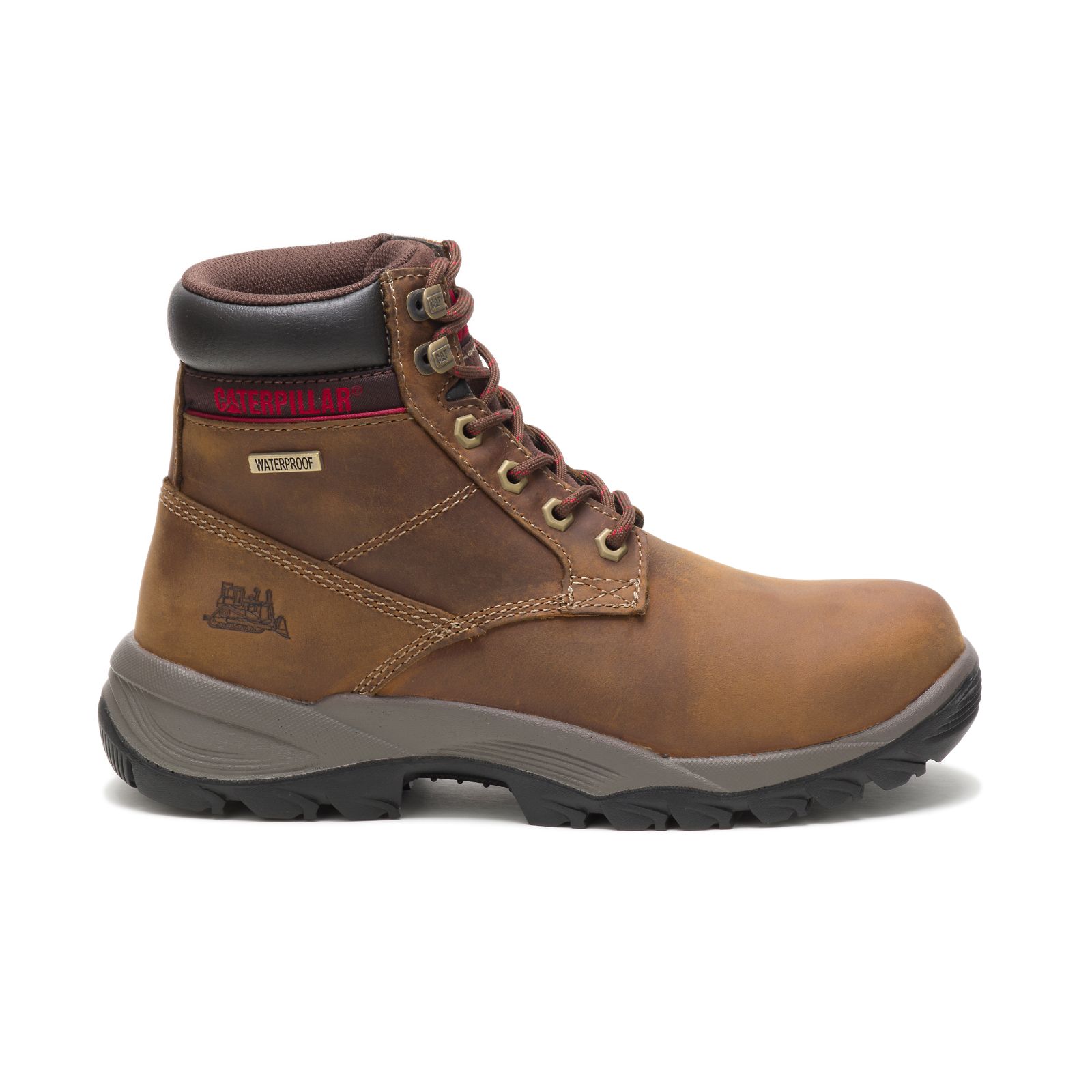 Women's Caterpillar Dryverse 6" Waterproof Work Boots Dark Beige Ireland UFPB31067